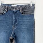 frame denim [Frame] Le One Skinny Two Tone Stretch Teller Mid Rise Jeans Ankle Length Sz 30 Photo 8