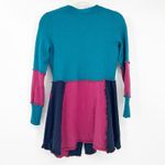 Ragged Thistle Womens Handmade Boho Hippie Mushroom Colorblock Cardigan Sweater Blue Photo 5