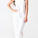 STARK X Jo $155 *BEIGE COLOR* Drawstring Sweatpant Red Photo 1