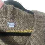 Aerie Womens Size Large Wool Mohair Blend Chunky Soft Knit Brown Striped Sweater Photo 3