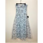 Lulus Chic Preciousness Light Blue Floral Organza Bustier Maxi Dress Medium NWT Photo 4
