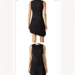 Carven black asymmetrical jaquered black sleeveless Shift Cocktail mini Dress 34 Size 4 Photo 1