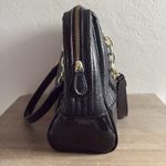 Anne Klein Double Chain Strap Shoulder Bag Black Gold Photo 2