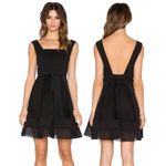 Alexis NWT Rafaello Sleeveless Square Neck Netted Short Dress Black Women's S Photo 0