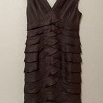Adrianna Papell  Brown Sleeveless Tiered Formal Sheath Dress Womens 10 Mini Photo 0