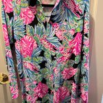 Lilly Pulitzer Lilly Pullitzer Andrienne UPF 50+ Dress in Onyx Jaguar Jungle Engineer size M Photo 2