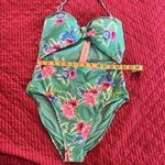 BCBGeneration Women's Green 1pc Swimsuit Knot Front Cut Out Bathing Suit XL Photo 6