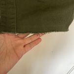 Forever 21 Womens Skirt Sz Large Knee length Green Olive Button down Raw Hemmed Photo 11