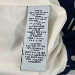 Eliza J Faux Wrap Navy Blue Cream Polkadot Dress Size 6 Sleeveless Photo 9