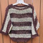 Handknit leather dolman sleeve sweater Size undefined Photo 0