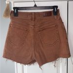 Hollister  High-Waisted Brown Jean Shorts Photo 1