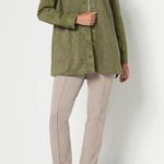 Isaac Mizrahi New Womens Live 4 T Tall 24/7 Straight Pant Stonewall Grey Tan Photo 5
