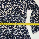 ZARA  White and Blue Sheath Dress 3/4 Sleeve Crew Neck Photo 11