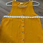 Paper Crane  Mustard Yellow Buttoned Tank Top; Small Photo 2
