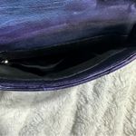 Badgley Mischka  Elegant Blue Quilted Handbag With Pearl Handle wedding formal Photo 10