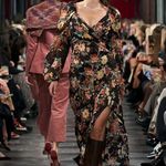 Veronica Beard NWT Avani Silk long sleeve Floral Maxi Dress in Oxblood sz 0 Photo 9