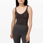 Lululemon  black leopard wild things cropped align tank top light support sz 6 Photo 0