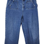 Erika Vintage Cropped Wide Leg Capri Jeans Size 12 Vintage Mom Jeans Photo 0