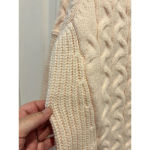 Petal Dew Relaxed Fit Cream Cable Knit‎ Sweater Size Large Photo 2