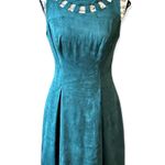 Eliza J Womens Hunter Green Sleeveless Velvet Fit To Flare Party Dress 2 Photo 0