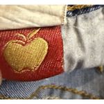 Apple Bottoms  Capri Jeans Embroidered Back Pockets Blue Denim Size 18 Photo 7