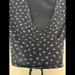 Brandy Melville  Navy Floral Print Wrap Top - Stylish and Cute - Photo 2