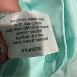 Lane Bryant  Aqua Pleated Fitted Button-Up Blouse Folded Cuffs Size 20 NWT Photo 10