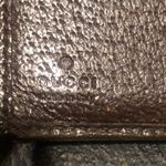 Gucci GG Trifold Canvas Jacquard Wallet Tan Brown Leather Coin Purse Credit Card Photo 6