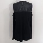 BCBGMAXAZRIA  Black Faux Leather Top with Shoulder Cutouts Size Small Photo 4