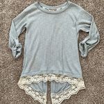 Lily Star | gray ribbed top size small Photo 1
