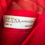 Mac Duggal  Sheer Mesh Panel Sheer Detail Column Gown size 12 red UB Photo 7