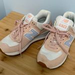 New Balance 574 Size 6 Women's Pink and White Sneakers WL574NE2 Photo 0