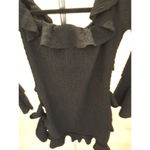 Arden B. Size M Black 3/4 Sleeve Womens Ruffled Blouse NEW Size M Photo 6