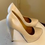 L.A.M.B. Real Leather Nude Platform Pumps Photo 6