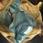 Coach Madison gold metallic and chain baby blue lining bag Photo 7