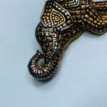 Elephant Jewelry Pin Brooch Textured Multiple Pattern Gold Silver Color Metal Photo 5