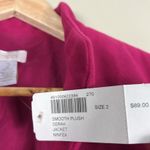 Chico's NWT  Serah Jacket Womens L Pink Smooth Plush Career Minimalist Structured Photo 4