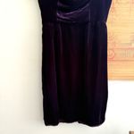 BCBG Max Azria Kerry Velvet Off Shoulder Plum Sheath Dress Photo 4