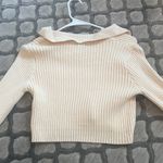 Debut Long Sleeve Cropped Collared Sweater Photo 4
