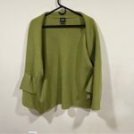 Eileen Fisher Green Boiled Wool Blazer XL Minimalist cardigan jacket oversized Photo 8