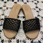 Kate Spade New York Berlin woven leather sandals black size 9 Photo 0