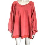 POL Dark Orange Raw Hem Sweater Photo 1