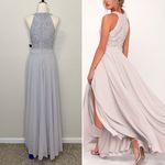 Lulus Lulu’s Picture Perfect Light Grey Lace Maxi Dress Photo 7