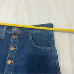 Madewell  Stretch Denim Straight Button Mini Skirt in Arroyo Wash - Size … Photo 7
