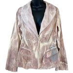Bebe Vintage  Velvet Blush Tie Dye Paisley Single Button Blazer Photo 0