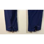Crown & Ivy Navy Stretch Pull On Slim Ankle Pants w/ Bow Accents on Legs Size 16 Photo 4