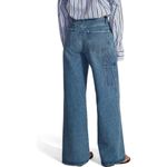 Favorite Daughter The Ollie Ultimate Baggy Wide Leg Cargo Jeans In London 23 Blue Photo 1