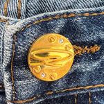 Blue Pearl Allen Schwartz Topaz Jeweled Jeans Blue 70s Flare Size 28 Y2K NWT Photo 6