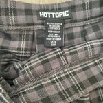 Hot Topic Grey and black  plaid skirt with suspenders size small vintage‎ Photo 4