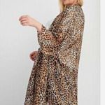 KIMONO LEOPARD PRINT, SHEER. Wrap, cardigan, cover up, over layer Yellow Size 1X Photo 0